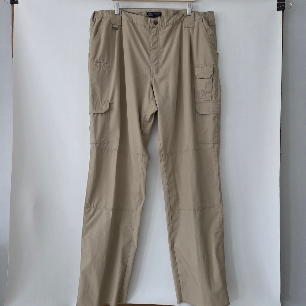 5.11 Tactical Men's Khaki Cargo Pants Size US 46x38‎ Unhemmed